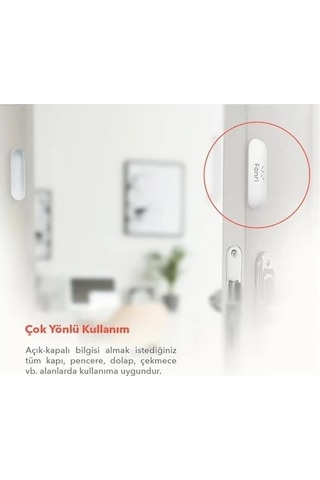 Akıllı Kablosuz Kapı Pencere Sensörü Ve Iç Ortam Nem-ısı Ölçer-siren, Wifi, Uzaktan Takip, Tuya