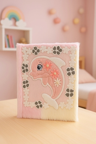 Çocuk Peluşlu Anı Defteri 80 Yaprak İthal Ürün Balina Çok Renkli