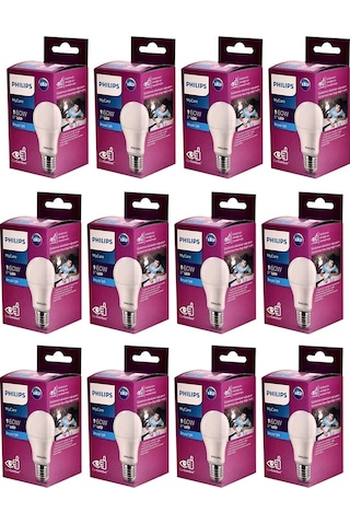 Mycare Led Lamba 8W - 60W 6500K Beyaz Işık 12 Li Paket