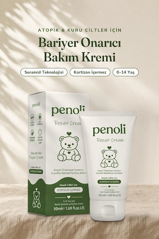 Atopik Eğimli Ciltler İçin Kortizon İçermeyen Bebek - Çocuk Onarıcı Ve Nemlendirici Bakım Kremi 50 Ml