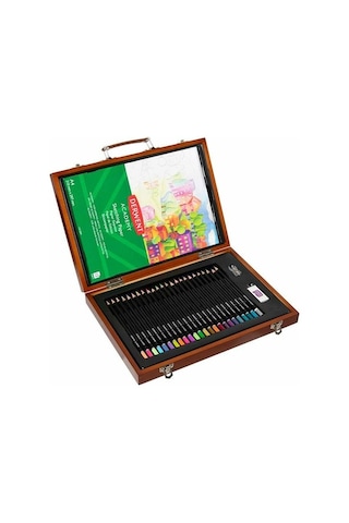 Derwent Academy 27'li Kuruboya Set Ahşap Kutu