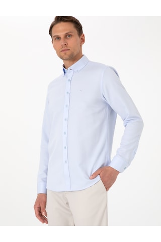 Pierre Cardin Erkek Açık Mavi Gömlek Desenli 50306996-vr003 Açik Mavi