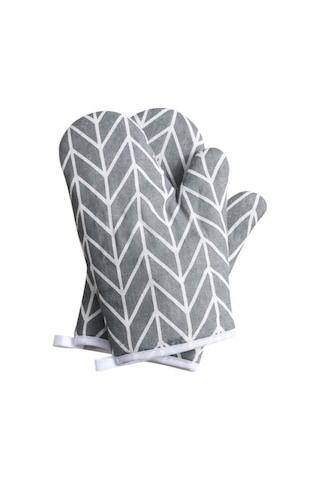 Yifomall Yüksek Isıya Dayanıklı Kaymaz Fırın Eldiveni Seti - 2'li, 200 C'ye Kadar Koruma, Rahat Ve Yıkanabilir Siyah