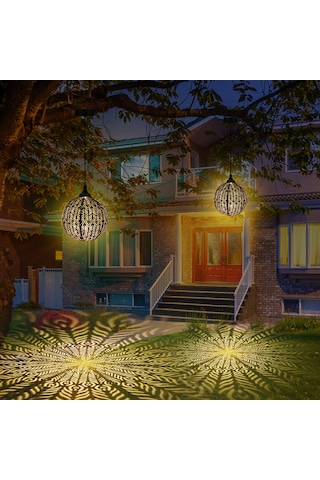 Yaozixa "güneş Enerjili Bahçe Lambası - Su Geçirmez, Otomatik Açma/kapama, Dekoratif Asılı Aydınlatma" Sıcak Beyaz