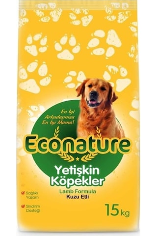 Econature Kuzu Etli Yetişkin Köpek Maması 15 KG