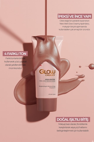 Glow Creamy Highlighter Doğal Işıltılı Krem Aydınlatıcı 30 Ml Carnelian 03 001