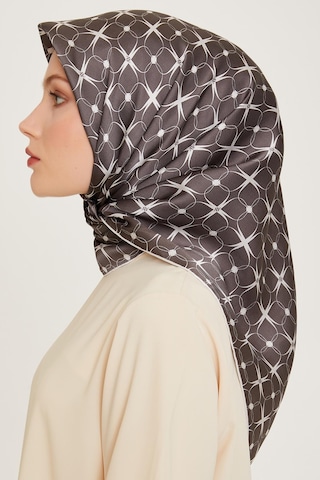 Armine İpek Eşarp 2025 Kış - 9207-85 Twill - Füme