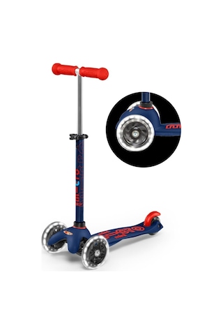 Micro Mini Deluxe Navy Blue Işıklı (LED) Scooter MMD118