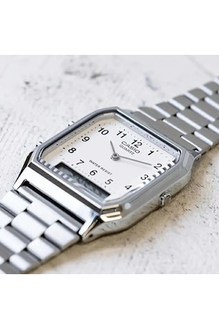 Casio Aq-230a-7bmq Retro Quartz Çelik Gri 28 Mm Erkek Kol Saati