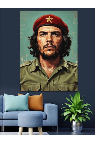 Che Guevara Ünlü İllüstrasyon Dekoratif Kanvas - Mdf Ahşap Tablo