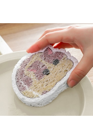 Kosona Ahşap Pulp Pamuklu Bulaşık Süngeri - Güçlü Lekesizleme, Yüksek Emici, Multifonksiyonel Mutfak Temizlik Aracı