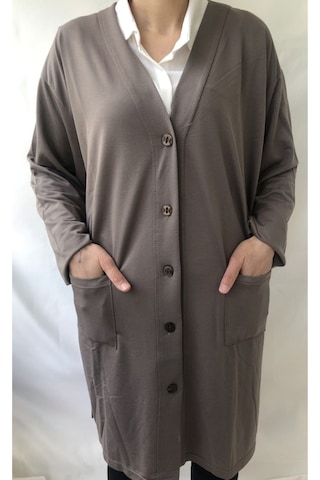 M.k.m Büyük Beden Uzun Düğmeli Hırka Lacivert