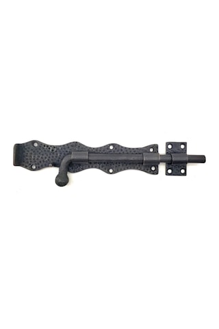 Antika Tarz Dekoratif Pirinç Dövme Kapı Sürgüsü - 20cm, Oksit 11147012