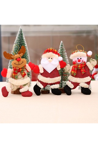 Ranyeek Büyük Boy Noel Baba Yelekli Pelüş Figür - Noel Ağaç Çeketi Ve Ev Dekorasyonu Hediyesi