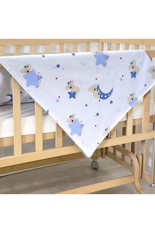 Ezh Collection 1021 Çift Taraflı Pazen Bebek Battaniye Mavi