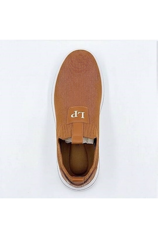 Daytex 1111 Erkek Slip-on - Full Triko Örgü Sportif Kalın Eva Taban Sneaker Taba