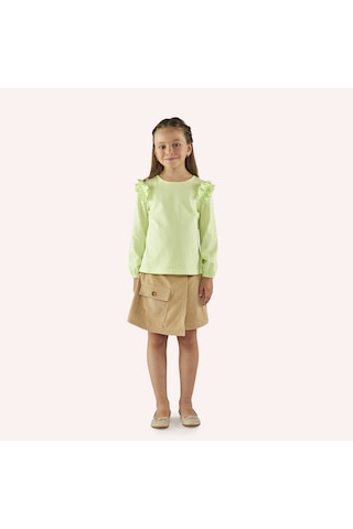 Panço Kız Çocuk Uzun Kollu T-shirt 2421gk05035-4622 001