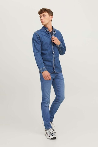 Jack & Jones Jack&jones Slim Fit Dar Paça Mavi Erkek Kot Pantolon 12243592 001