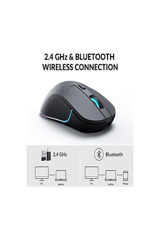 Keychron- Kablosuz Fare M3-a1 - Kablosuz - Siyah M3-a1