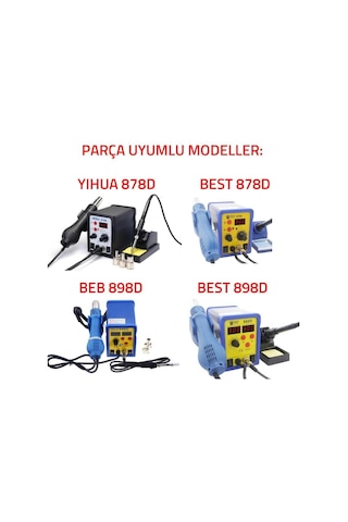 Best 878d 898d için 4 Adet Hava Üfleme Nozul Başlık 3-5-8-10mm