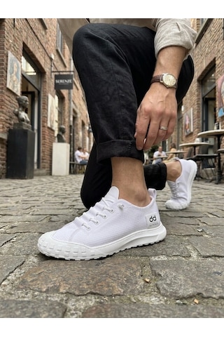 Ba0248 Boa Beyaz Esnek Bağcıklı Ultra Hafif Nefes Alan Sneaker Ayakkabı