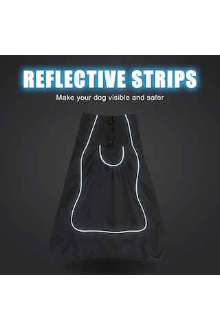 Geeksen Köpek Isılandırıcı Montu - Yüksek Yakalı, Yansıtıcı Şeritli, Su Geçirmez, Kürk Döşemeli, Asker Yeşili L Ya002q031