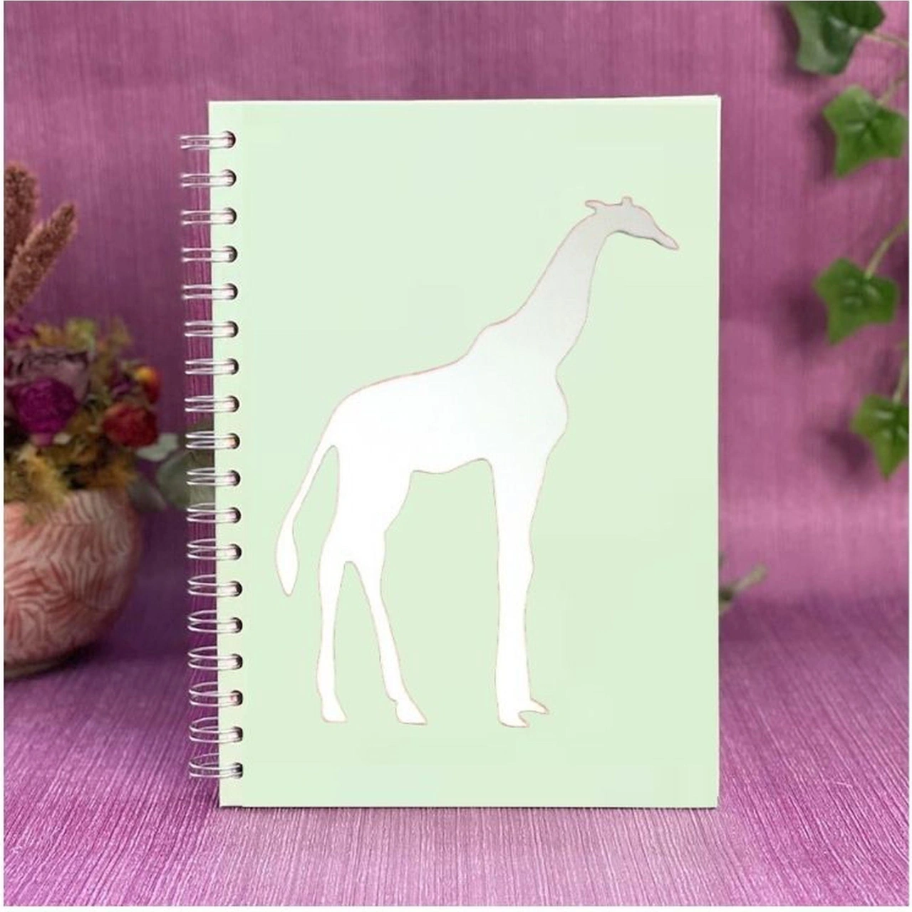 2 Adet Defter Sticker,laptop Sticker Aynalı Zürafa Şekilli 20x14x0,6cm