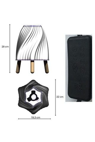 Abajur Galaksi Beyaz, Samanyolu Temalı Abajur, Modern Yer Lambası