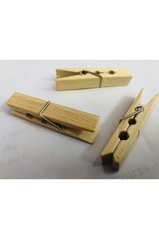Bambu - Mandal - Çamaşır Mandalı Sku: Smg8690010235978 Açık Gri