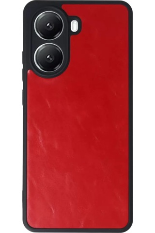 Newface Xiaomi Poco X7 Pro Kılıf Aras Deri Kapak - Kırmızı