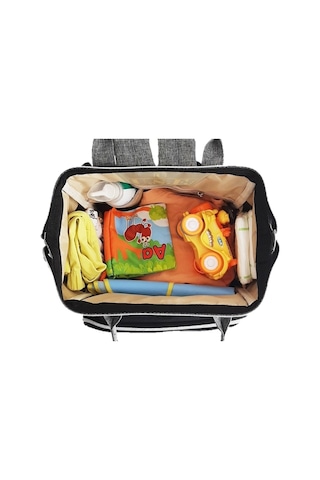 U.S.F Lüx Fonksiyonel Anne Bebek Bakım Sırt Çantası Gri