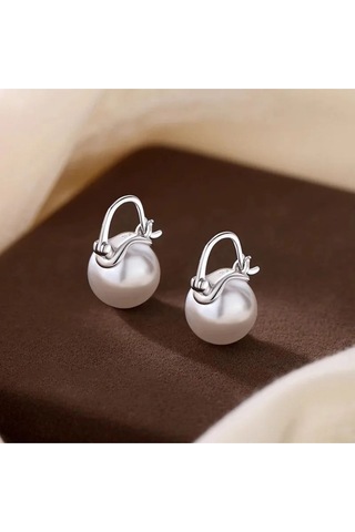 925 Ayar Gümüş 10 Mm İnci Küpe