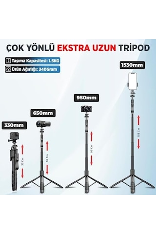 Jst40 Alüminyum Monopod Selfie Çubuğu Kumandalı Uyumlu