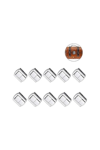 Ahşap Kutu Tokalı Bavul İçin 10 Adet Antika Mandallı Dekoratif Vintage Kilitler Vidalı