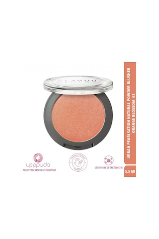 Klavuu Urban Pearlsation Natural Powder Blusher Orange Blossom 3 - İnci Tozu İçeren Allık