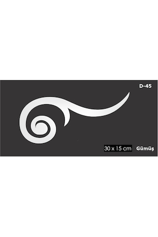 Eymenyapimarket Dekoratif Aynalı Pleksi Mobilya Dolap Süsü 30 X 15 Cm D-45