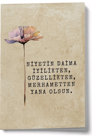 İyilik, Güzellik Merhamet Mini Defter Çok Renkli