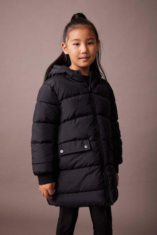 Defacto Kız Çocuk Su İtici Kapüşonlu Şişme Mont A2528A823AUBK27 Siyah