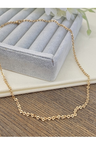Işıltılı İşlemeli Çelik Zincir Kolye Kararmaz Xuping Vip Seri Ürün Rose 45 Cm Rose Gold