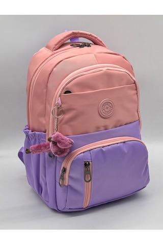 Suya Dayanıklı İlk Okul Çantası 3'lü Seti Unisex Çocuk İlkokul Çantası Ldc-8010 Pudra-lila Purple