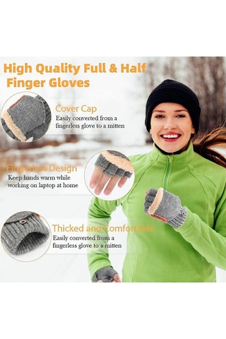1 Çift Usb Isıtmalı Eldiven, 3 Sıcaklık Ayarlı Isıtmalı Kış Eldivenleri, Bilgisayarda Sıcak Eller İçin Kış Eldivenleri Fmy