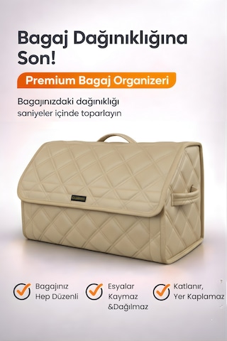 Bagaj Çantası Oto Bagaj Organizer Çift Kat Deri Su Geçirmez Kaymaz Katlanır Araç Düzenleyici - Dct8 Stiloto