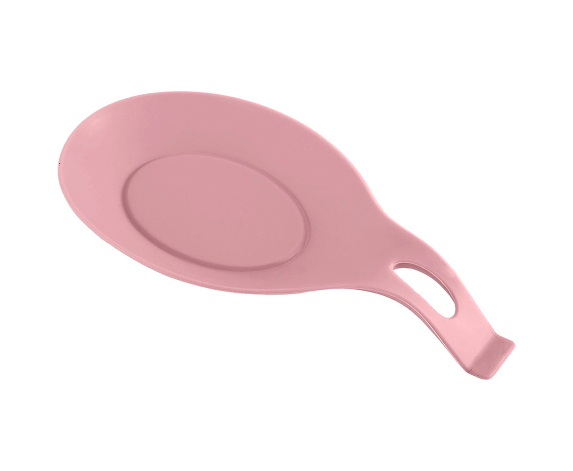 Xindoker Pembe Silikon Kaşık Tutucu - 20cm Isıya Dayanıklı, Temizliği Kolay, Mutfak Düzeni İçin Pratik Alet