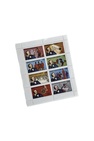 Sir Rowland Hill Londra Temalı Ekvator Ginesi Damgasız 8'li Blok Pul