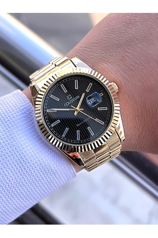 Coliseum Çelik Kordon Takvimli Kadran Kutulu Seri Erkek Kol Saati Ft.aas.ı012