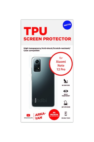 Xiaomi Redmi Note 12 Pro Mat Arka Ve Yan Kaplama Hd Film