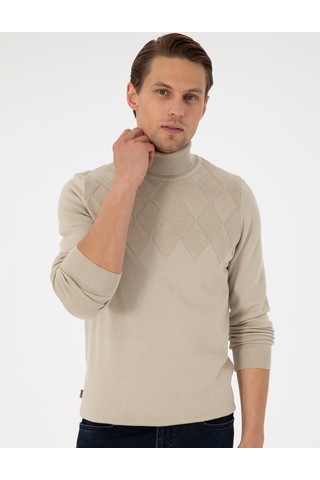 Pierre Cardin Erkek Kum Melanj Kazak /triko 50300507-vr123 Kum Melanj