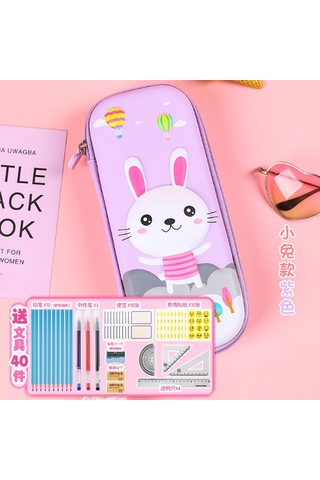 Aurora Sevimli Yaratıcıkalemçantasıkırlı Dayanıklışrtasiye Çantasıkalem Kutusu Mavi Dinozor Mavi