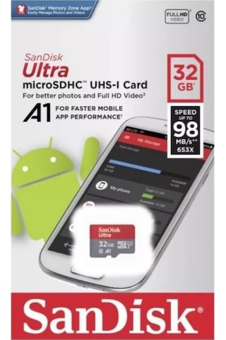 Sandisk Ultra SDSQUAR-032G-GN6MN 32 GB MicroSDHC Class 10 UHS-I Hafıza Kartı