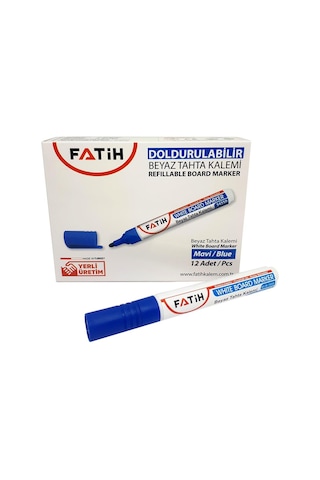 Fatih Yuvarlak Uçlu Beyaz Tahta Kalemi Doldurulabilir 1 Ad Mavi